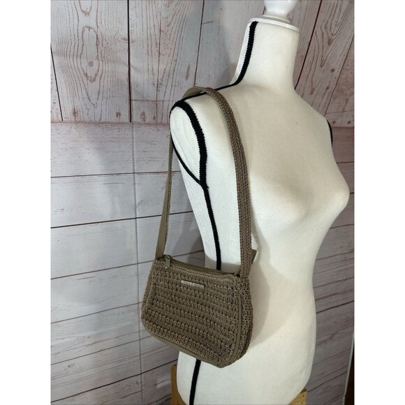 Frankie & Johnnie Small Shoulder Bag Purse Brown BOHO 8" Croquet built in Wallet - Picture 10 of 10